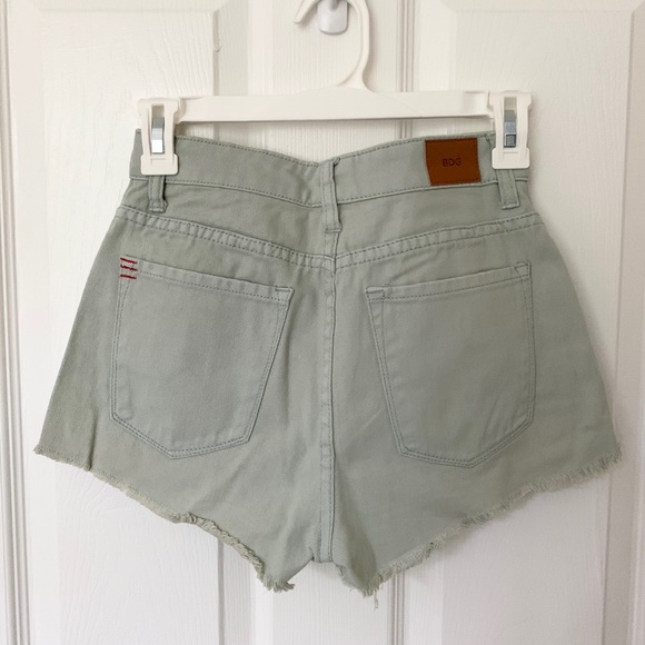 UO BDG sage green shorts w/studs - Picture 2 of 2